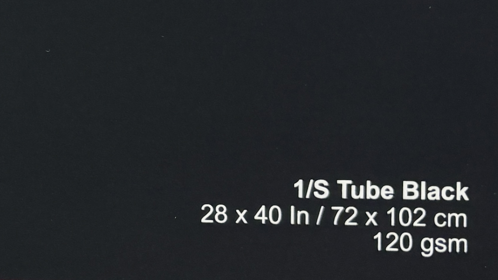 1S Tube Black 120gsm
