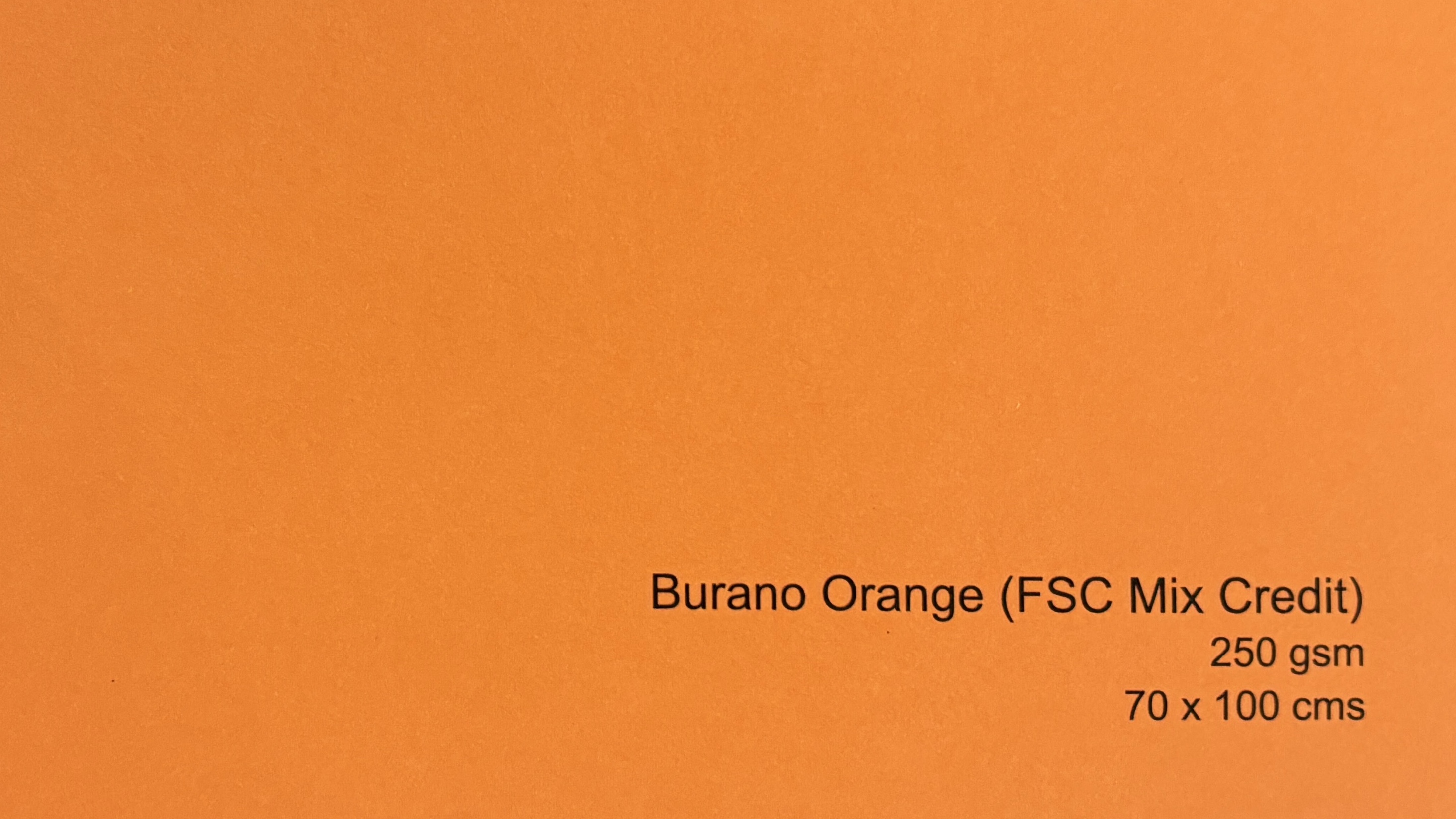 Burano Orange 250gsm 70 x 100 cm
