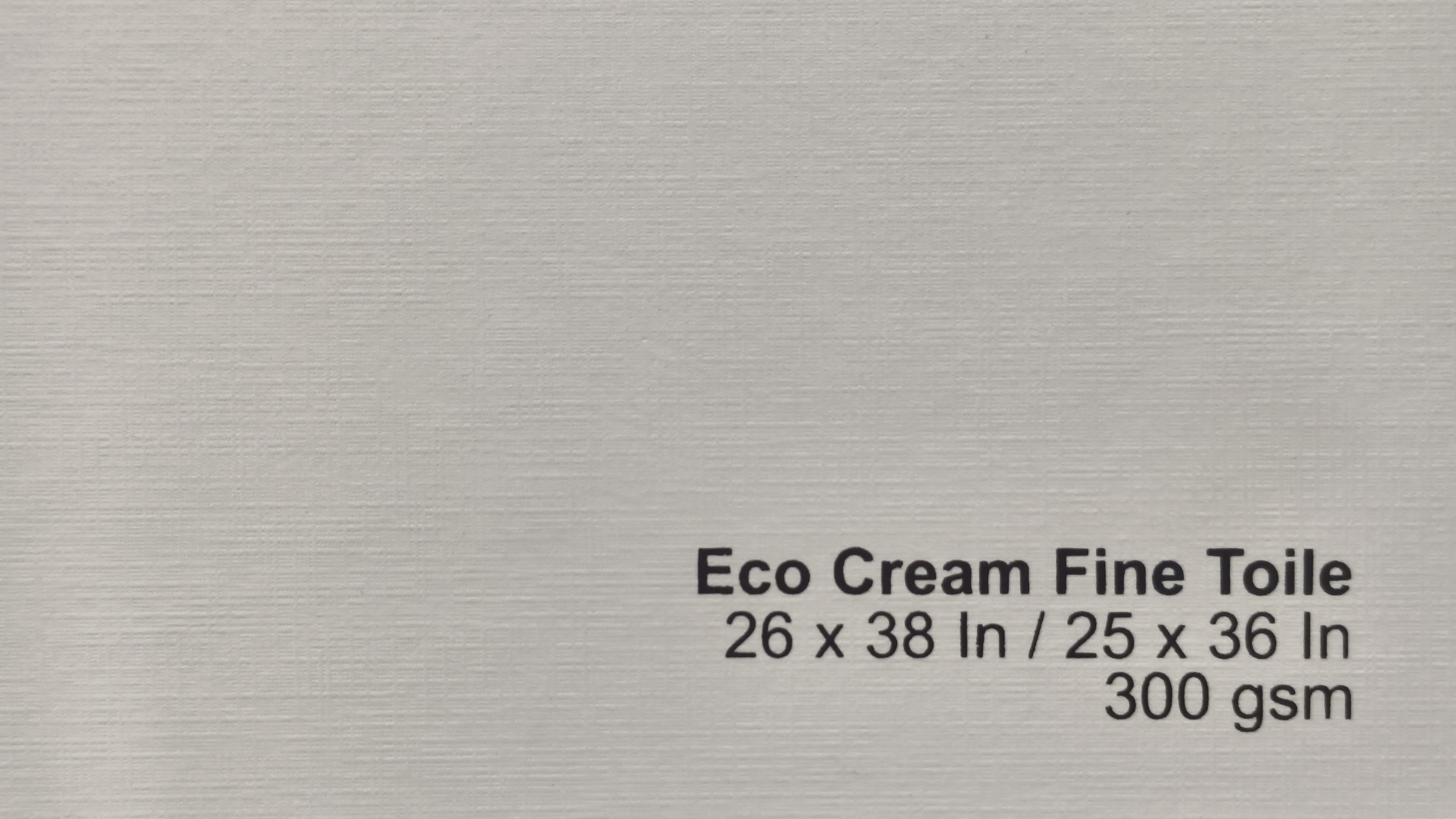 ECO Cream Fine Toile 300gsm