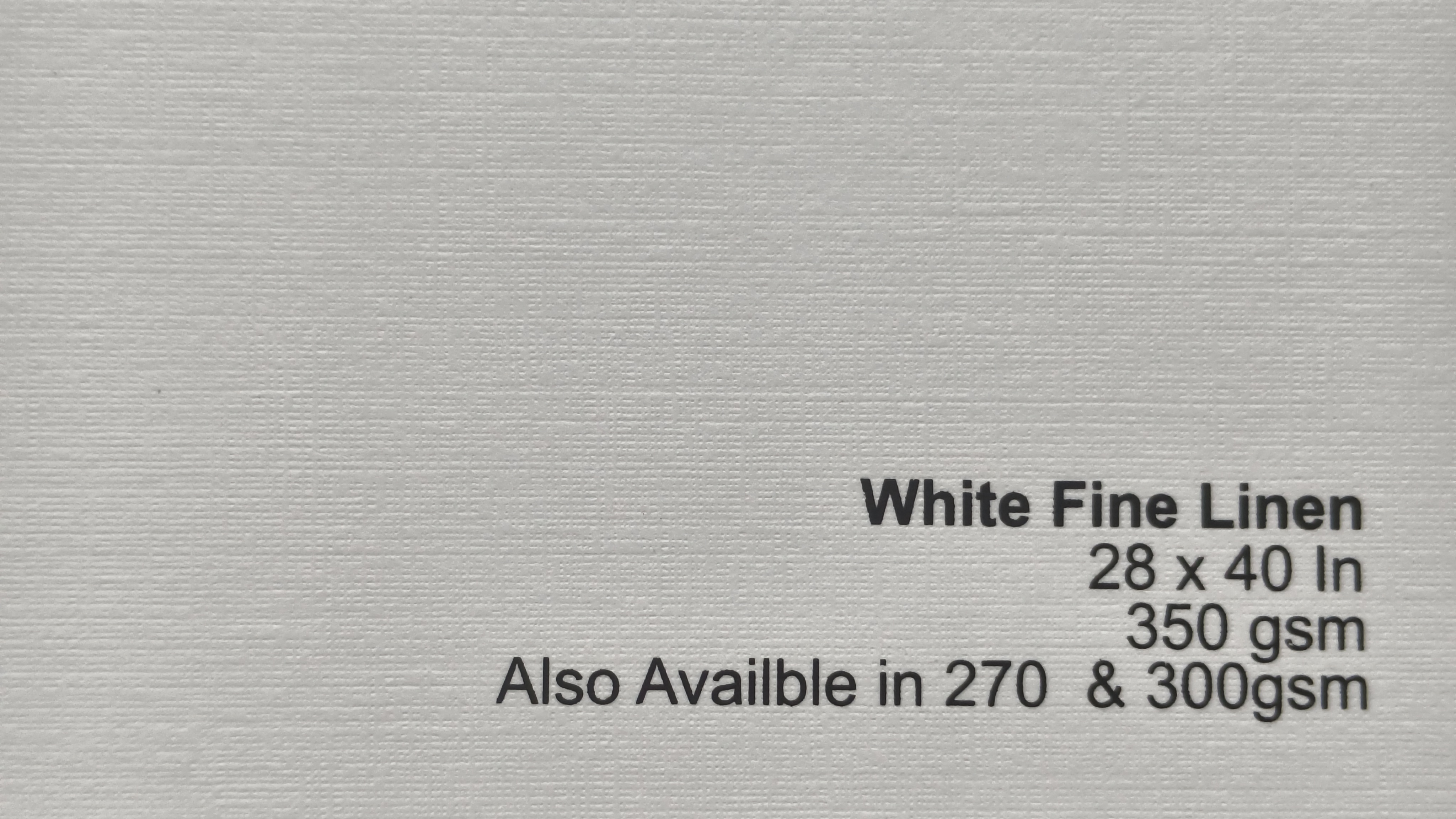 Fine Linen White 350gsm 270gsm 300gsm