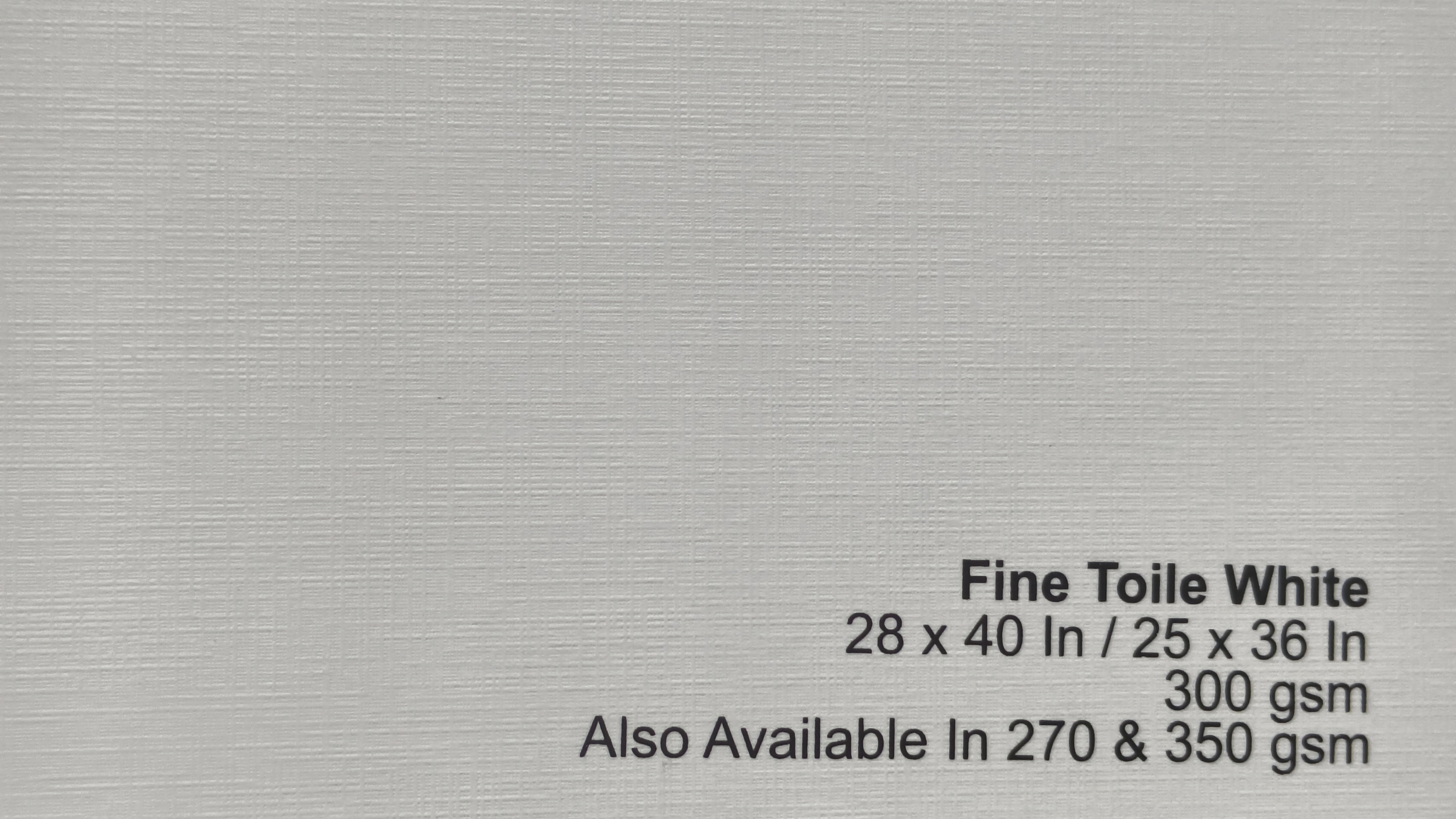 Fine Toile White 350gsm 270gsm 300gsm