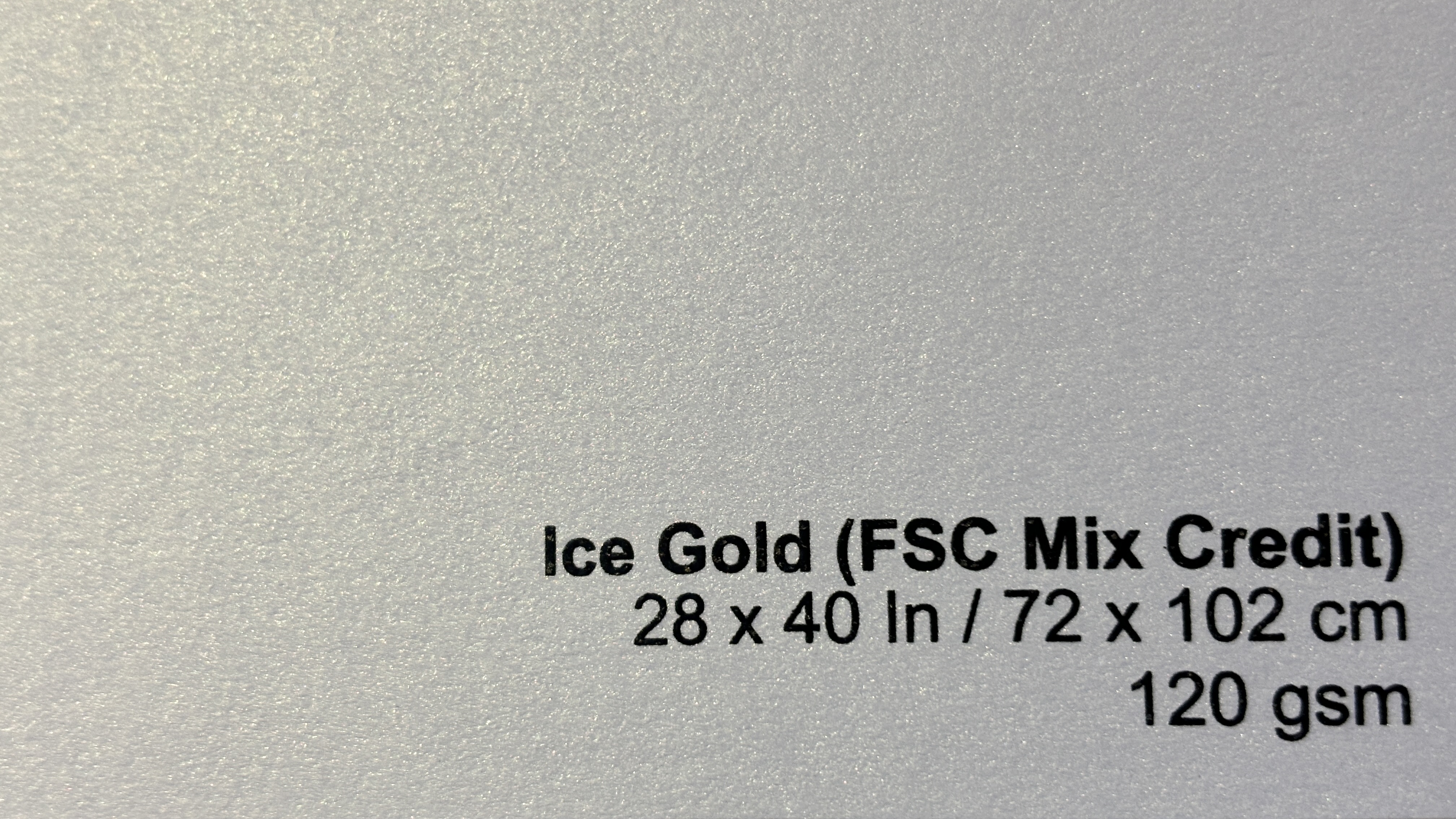 ICE Gold 28 x 40 In 72 x 102 120 gsm