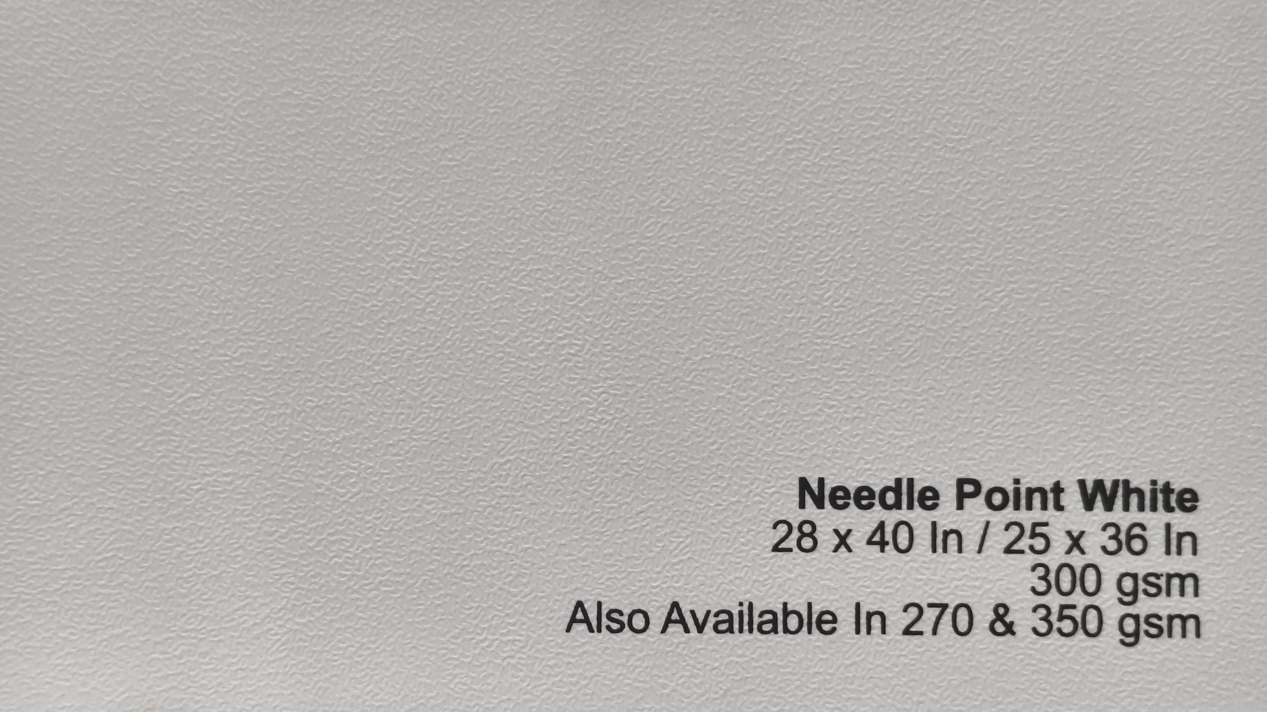 Needle Point White 350gsm 270gsm 300gsm