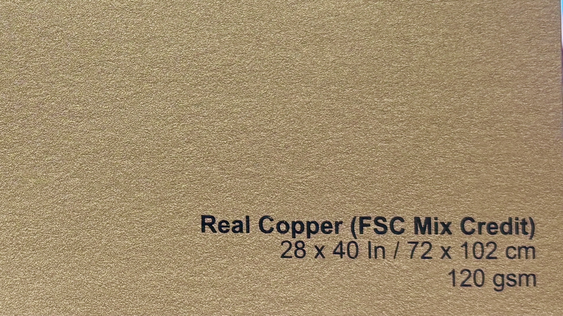 Real Copper 28 x40in 72x102cm 120gsm