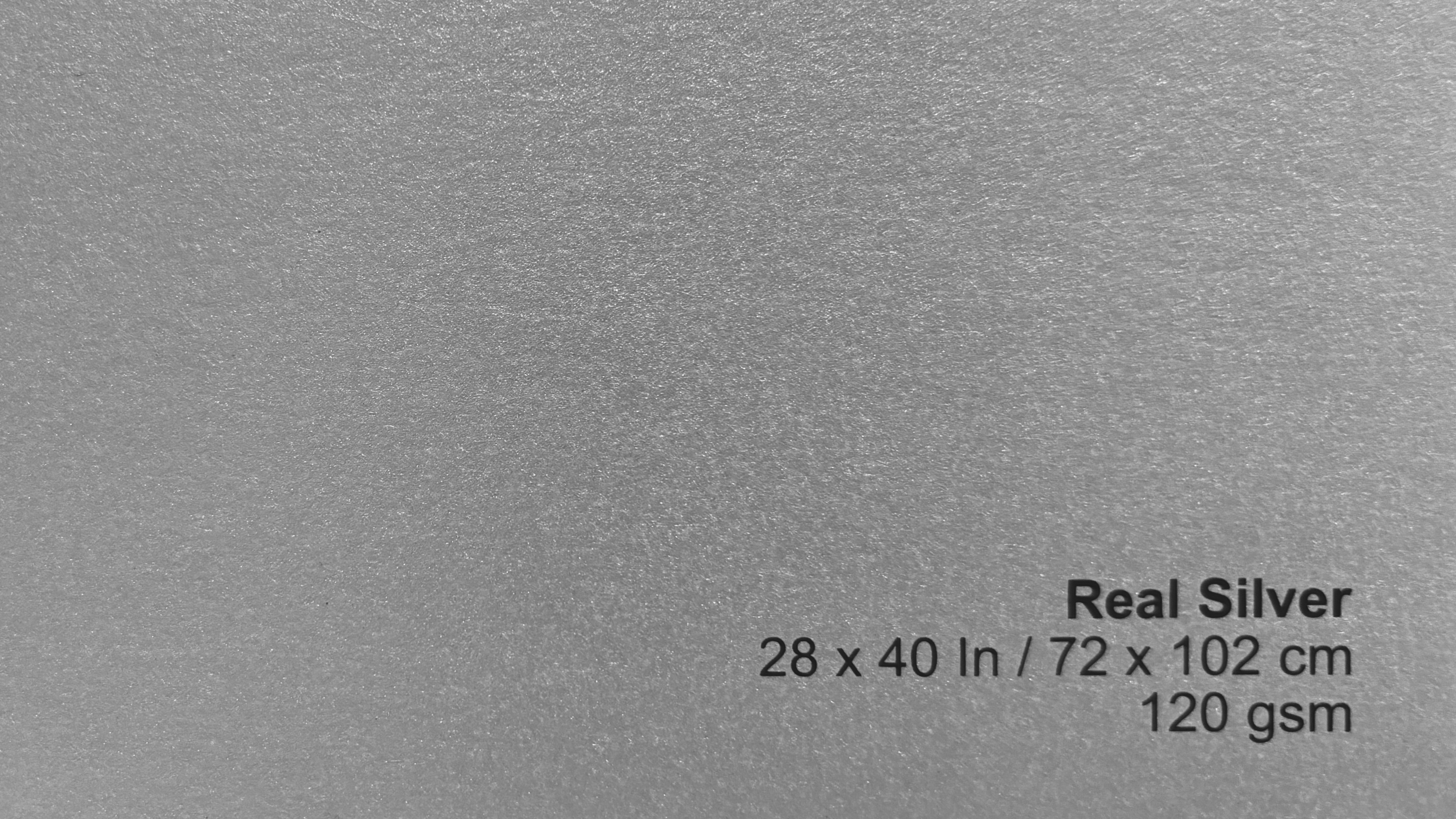 Real Silver 28 x 40 in 72 x 102 cm 120gsm