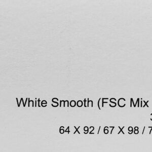 White Smooth 350gsm Size 64 x 92, 67 x 98 , 71 x 102